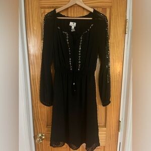 Altuzarra for Target Chiffon Swiss Dot Dress Black Size 6